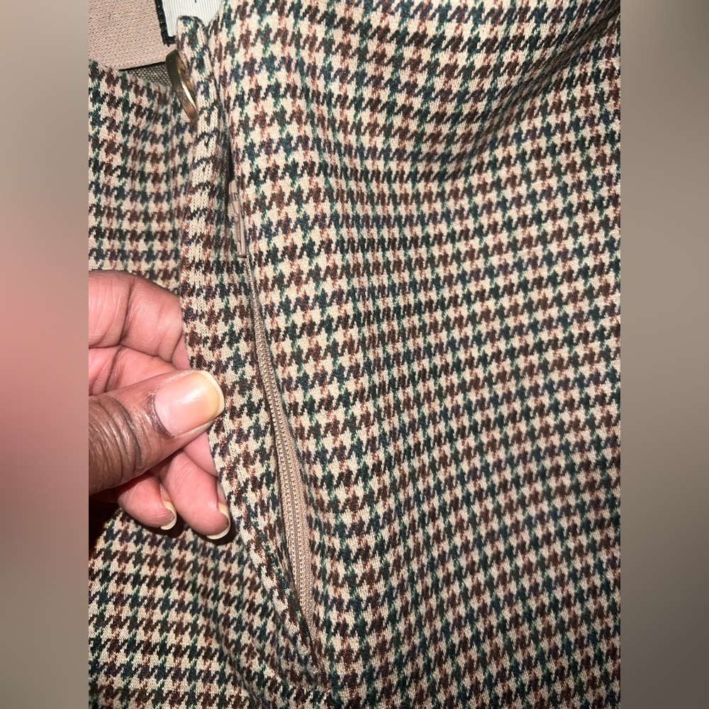 Tuckernuck Black and Brown Checkered Houndstooth Trousers size Large - Picture 4 of 8